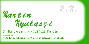 martin nyulaszi business card